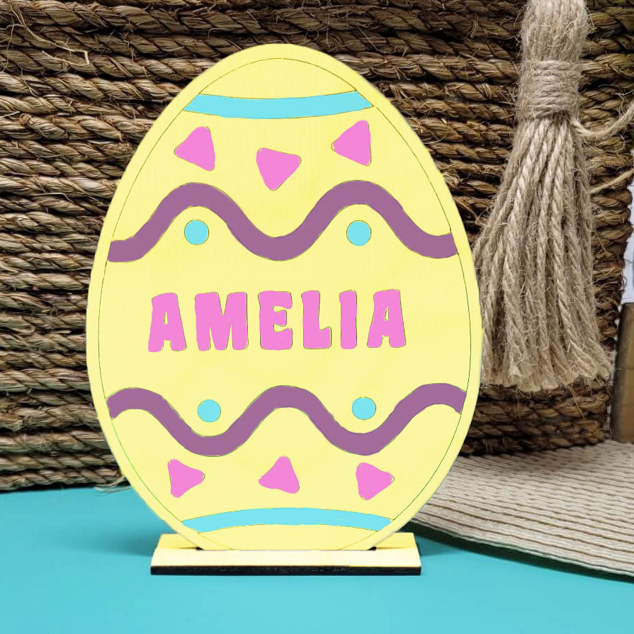 Easter Egg DIY Paint Kit + Easter Bag Tag BUNDLE - Add your Own Name