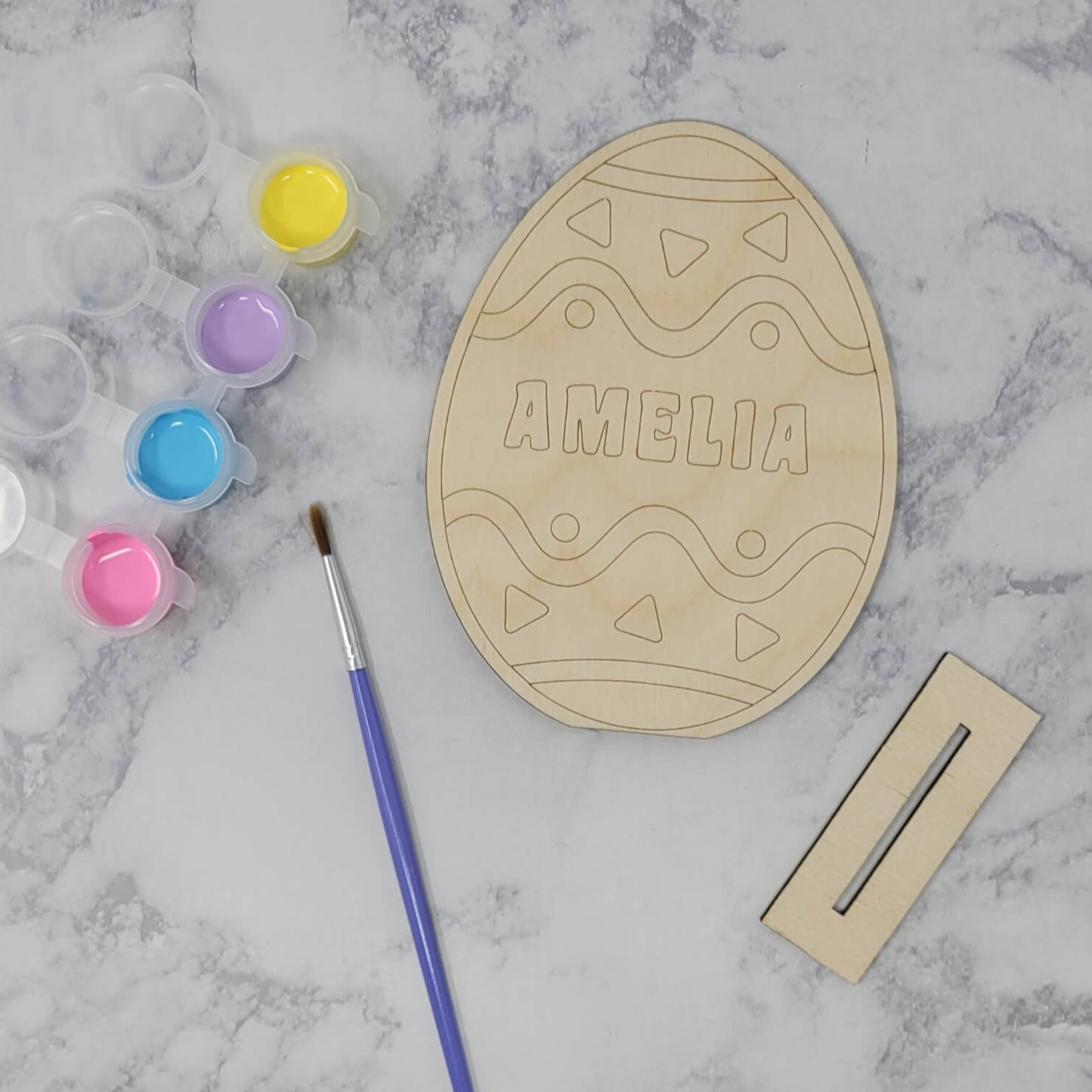 Easter Egg DIY Paint Kit with Name with paint colors