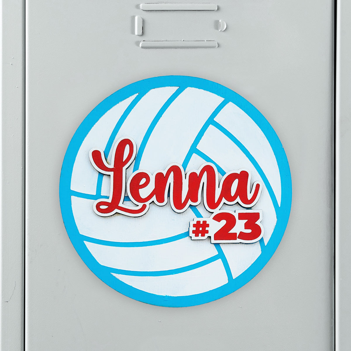 Lima Volleyball Magnets with Name and Number - Blue