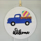 Welcome Truck interchangeable holiday door hanger with easter egg