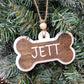 bone shaped ornament with your pets name on it