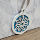 blue and white wooden snowflake double layer ornament for christmas