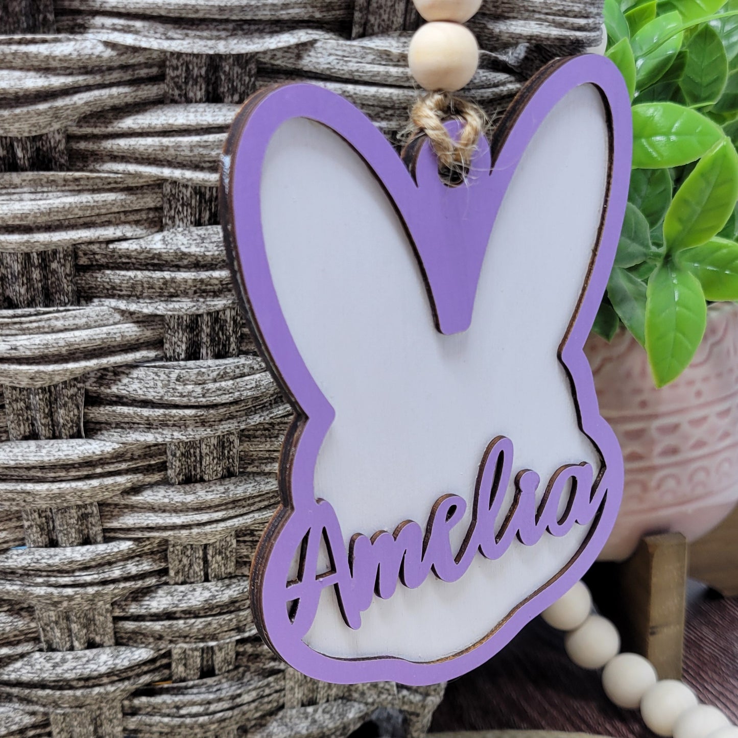 Easter Basket Bunny Name Tag - Add your Own Name