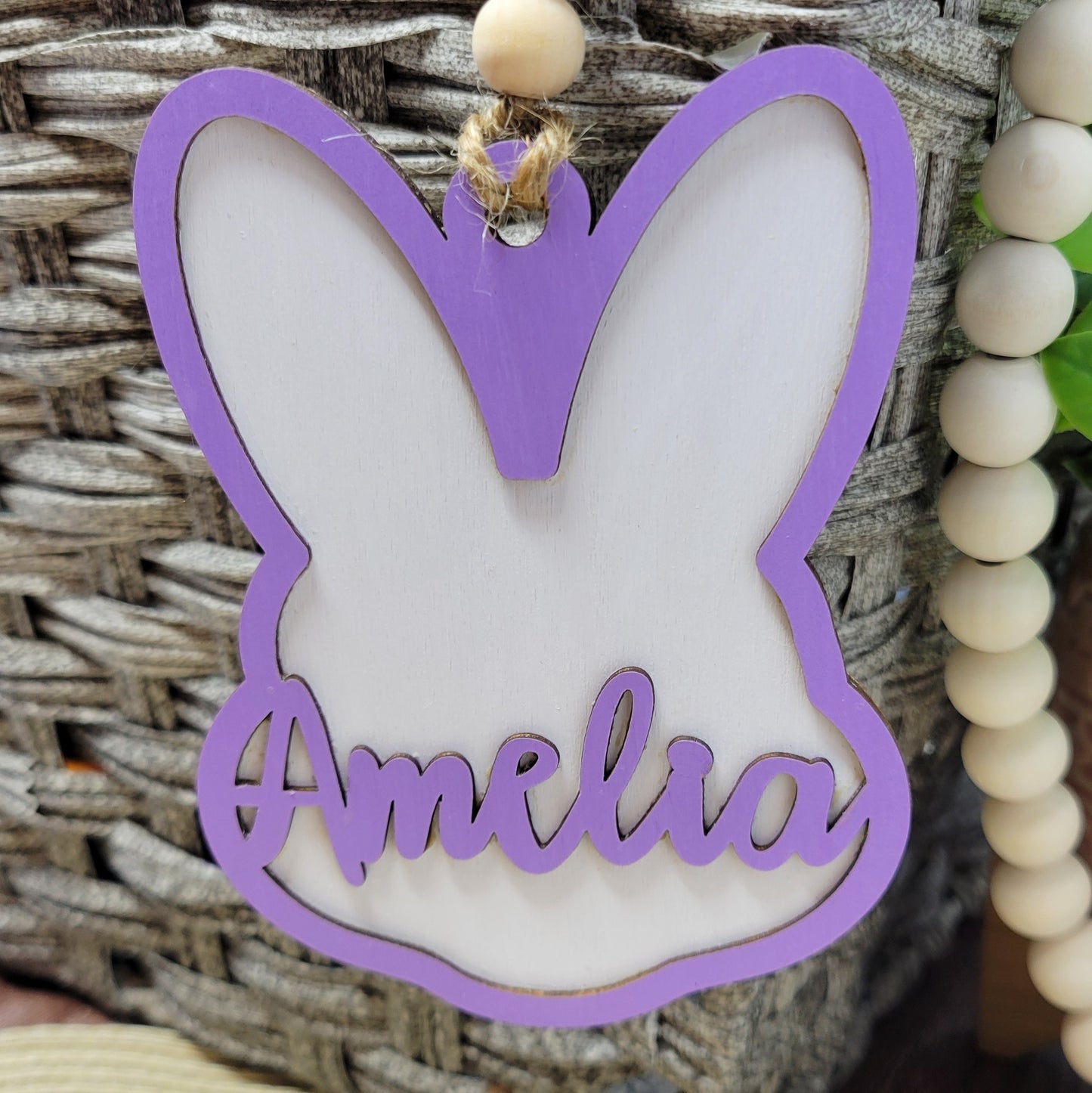 Easter Basket Bunny Name Tag - Add your Own Name