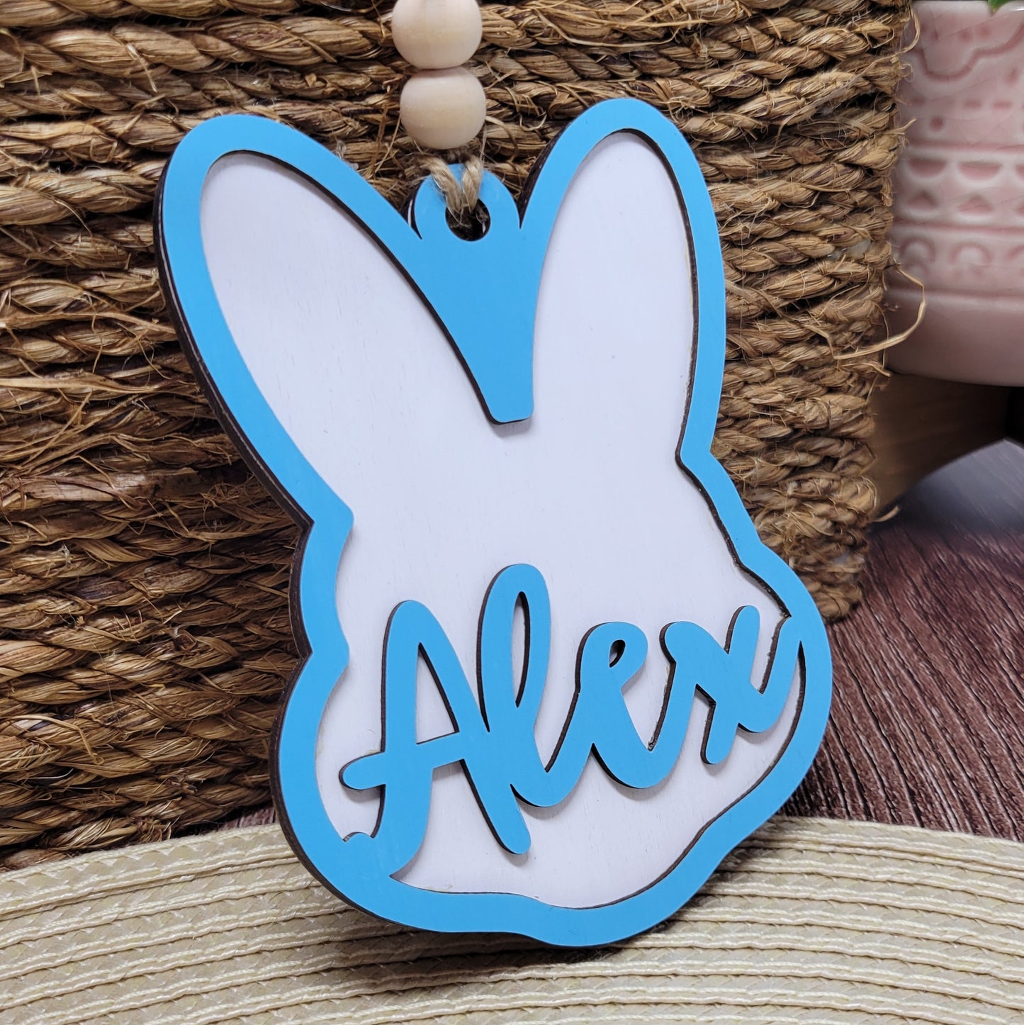 Easter Basket Bunny Name Tag - Add your Own Name