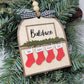 Personalized Family Christmas Stocking Ornament – Add your Last Name & up to 8 Family Names