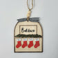 Personalized Family Christmas Stocking Ornament – Add your Last Name & up to 8 Family Names