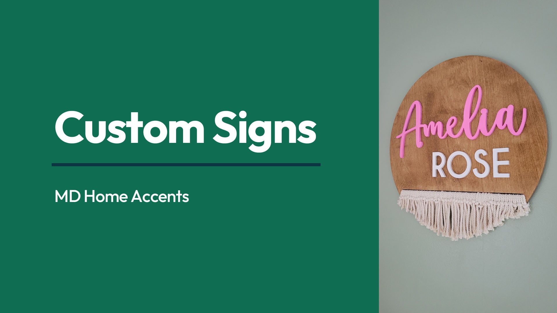 Load video: Custom Signs Video MD Home Accents