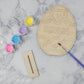 Easter egg DIY paint kit with name paint on brush and paint