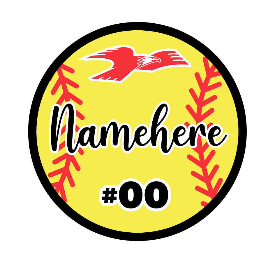 Lima Softball Magnets with Name and Number