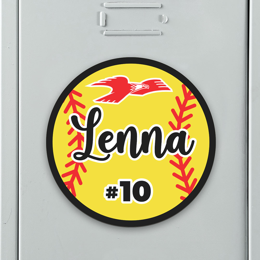 Lima Softball Magnets with Name and Number