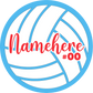 Lima Volleyball Magnets with Name and Number - Blue