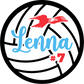 Lima Volleyball Magnets with Name and Number