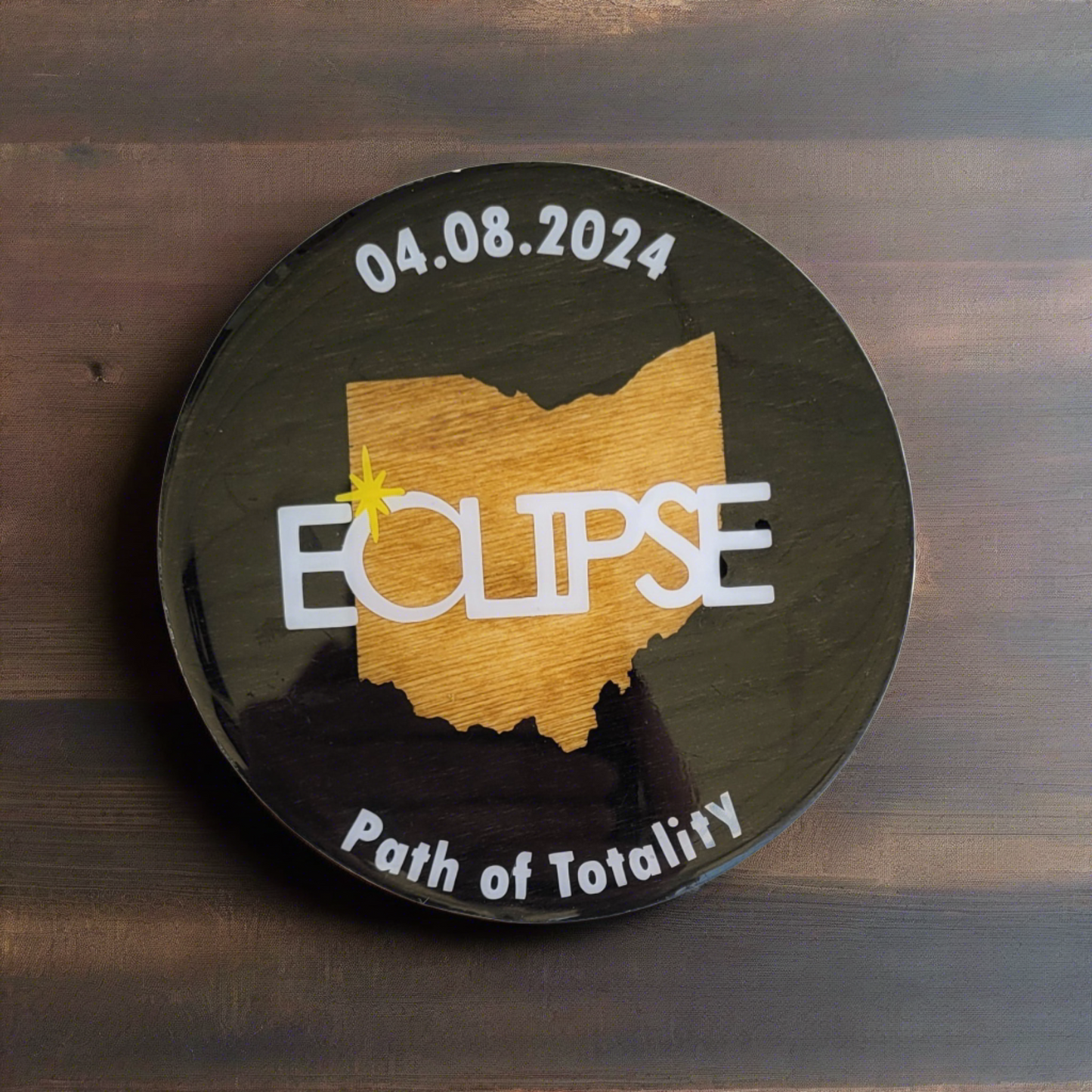 Path of Totality Solar Eclipse Round Coaster