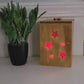 Golden Oak Wood Stars Light Box with Tea Light