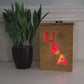 Golden Oak Wood U.S.A Light Box with Tea Light