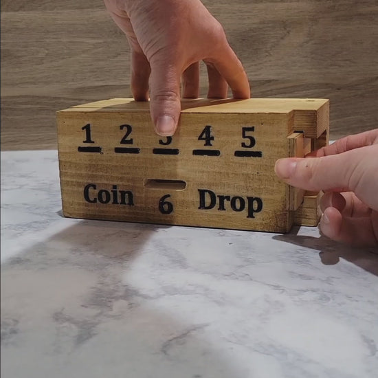 handmade wood coin drop game getting out accessories