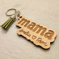 Mama Personalized Wood Key Chain