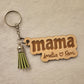 Mama Personalized Wood Key Chain