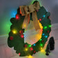 Light Up Christmas Wreath Door Hanger 15"