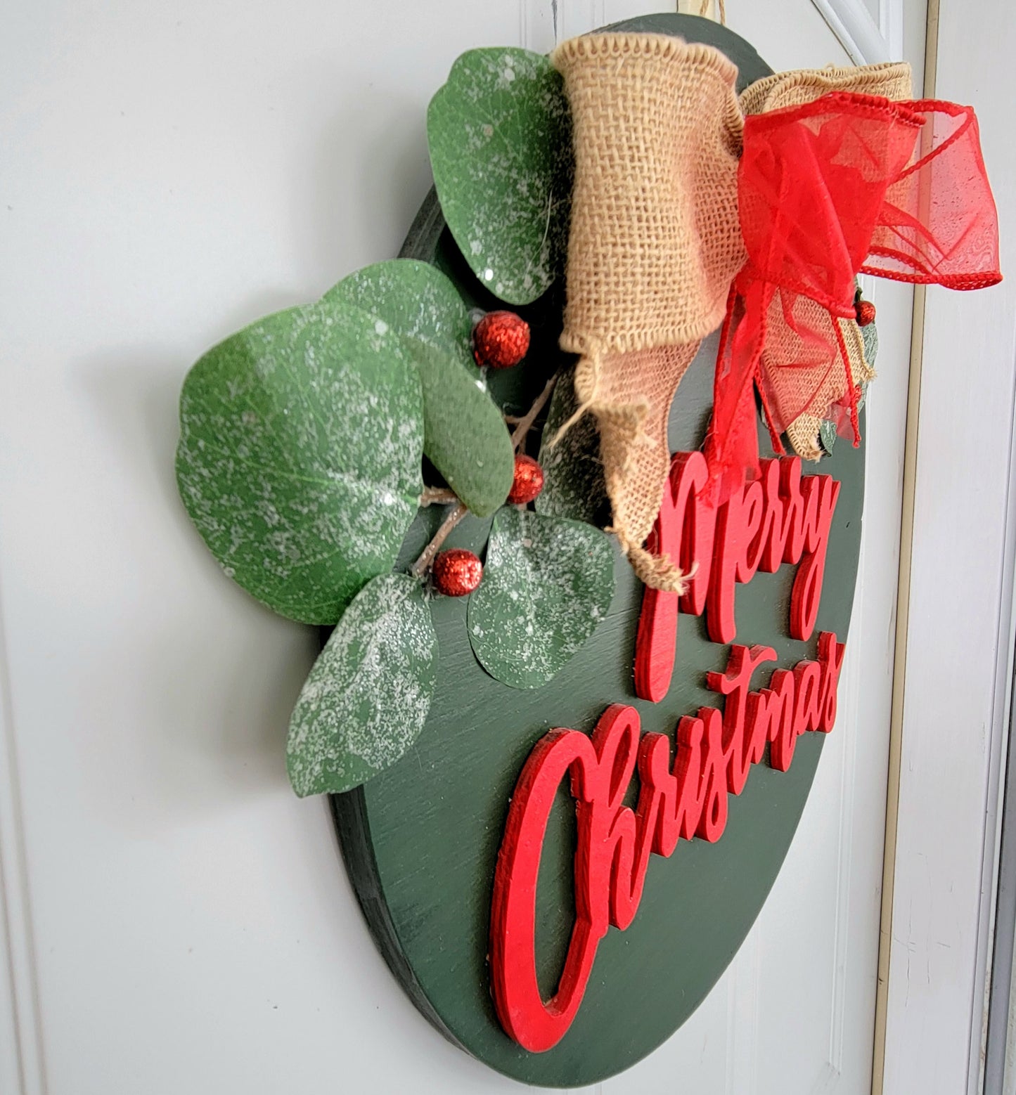 Merry Christmas Door Hanger 15"